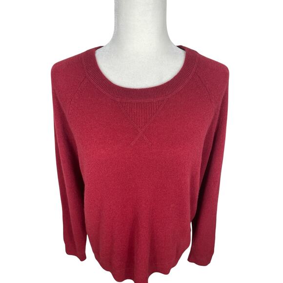 Garnet Hill 100% Cashmere Henley Sweater Minimalist Casual Women's Size Medium - Picture 3 of 13